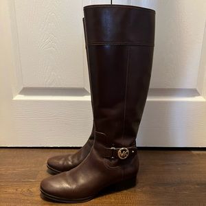 Size 9 Michael Kors Brown Regular Calf Riding Boots